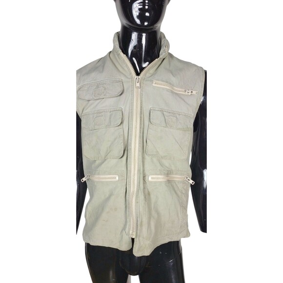 Vintage 80s Banana Republic Safari Travel Photographers Fishing Hunting Vest - Picture 6 of 14